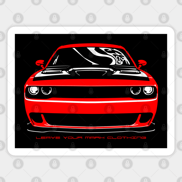 Hellcat Dodge Challenger Magnet by LYM Clothing